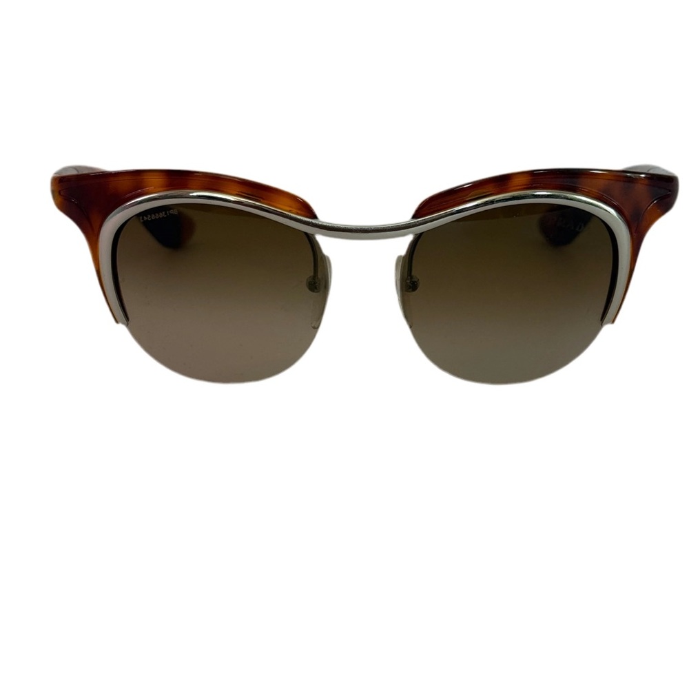 Prada Brown and Silver Women's Sunglasses